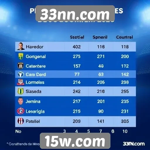 Estatísticas de jogadores no 33nn.com em 2026