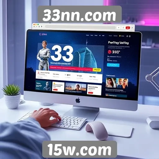 Interface do usuário do 33nn.com em foco